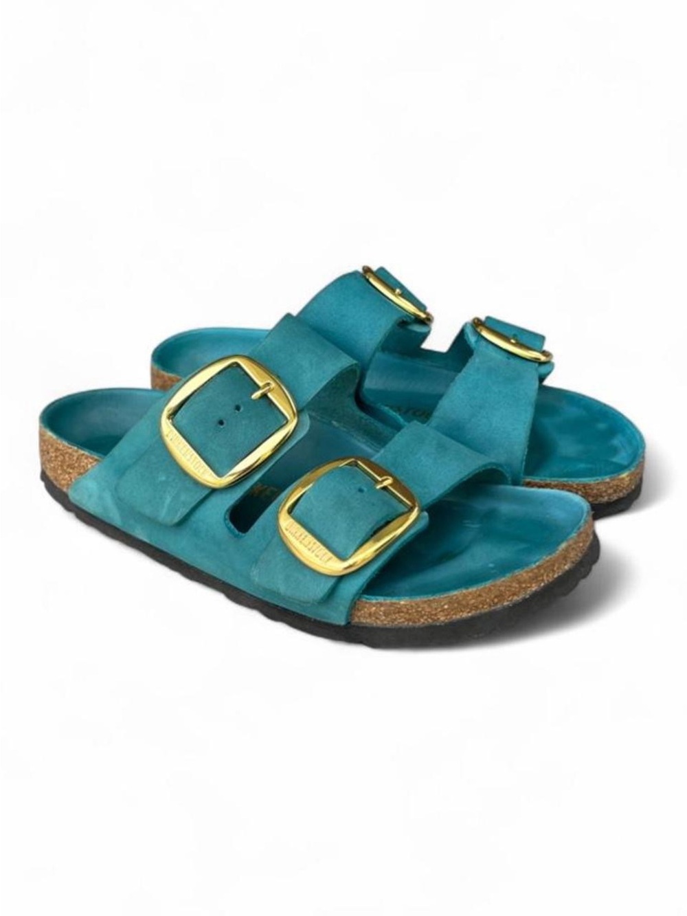 Birkenstock Arizona Big Buckle Oiled Leather Sandals Biscay Bay EU 38 US 7 N